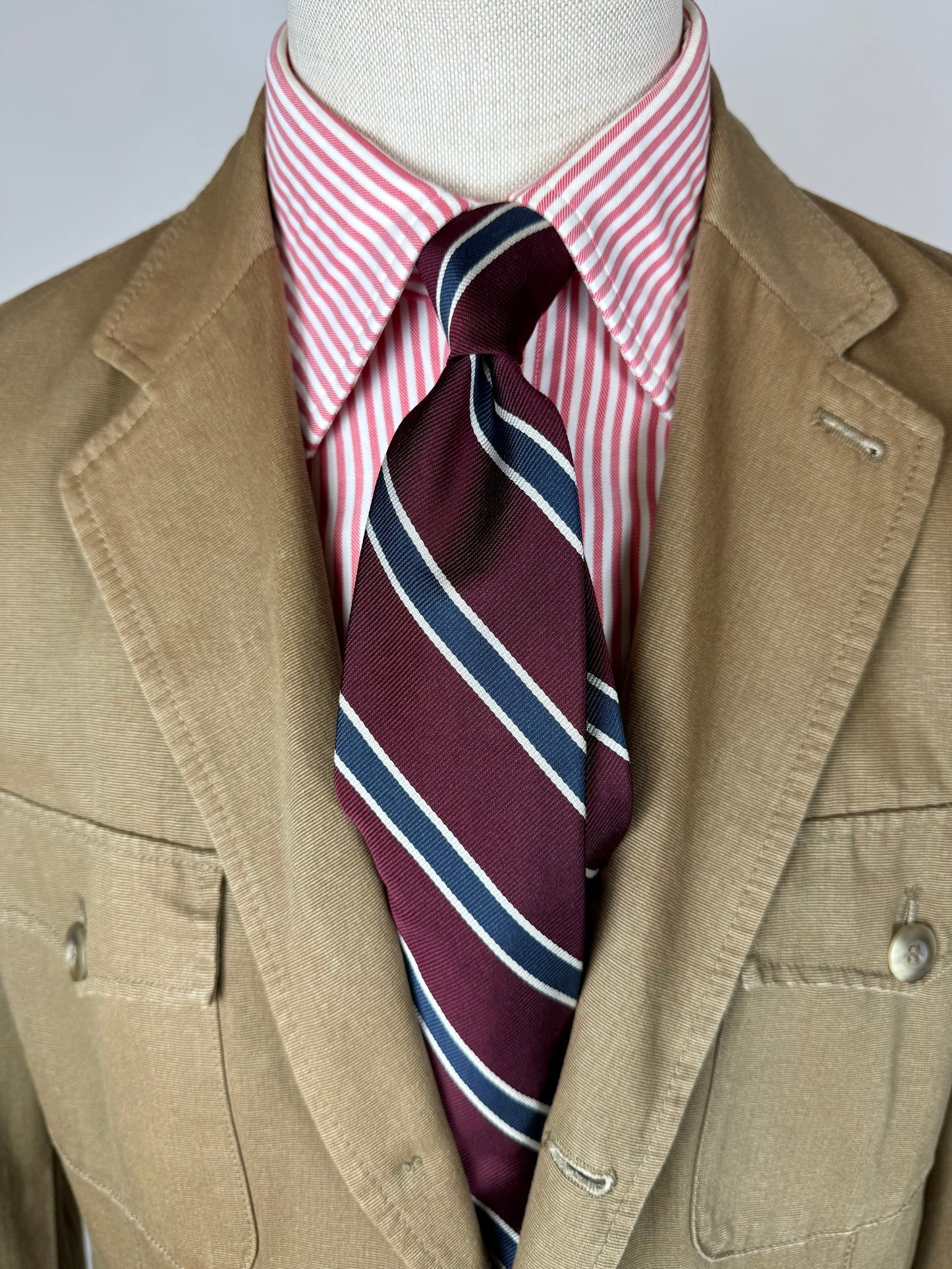 Cravatta Brooks Brothers bordeaux righe