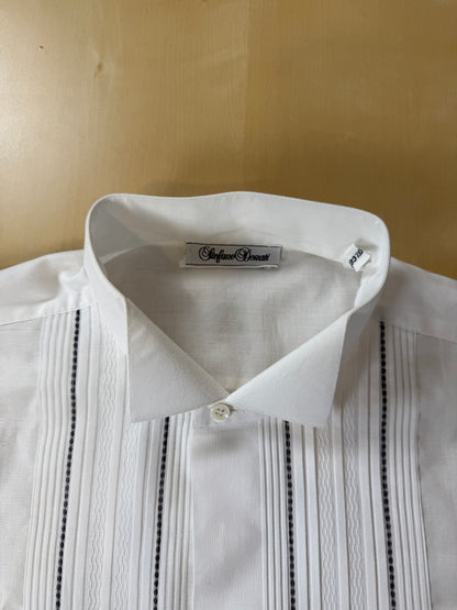 Camicia da sera collo diplomatico sparato plissettato - M collo 41