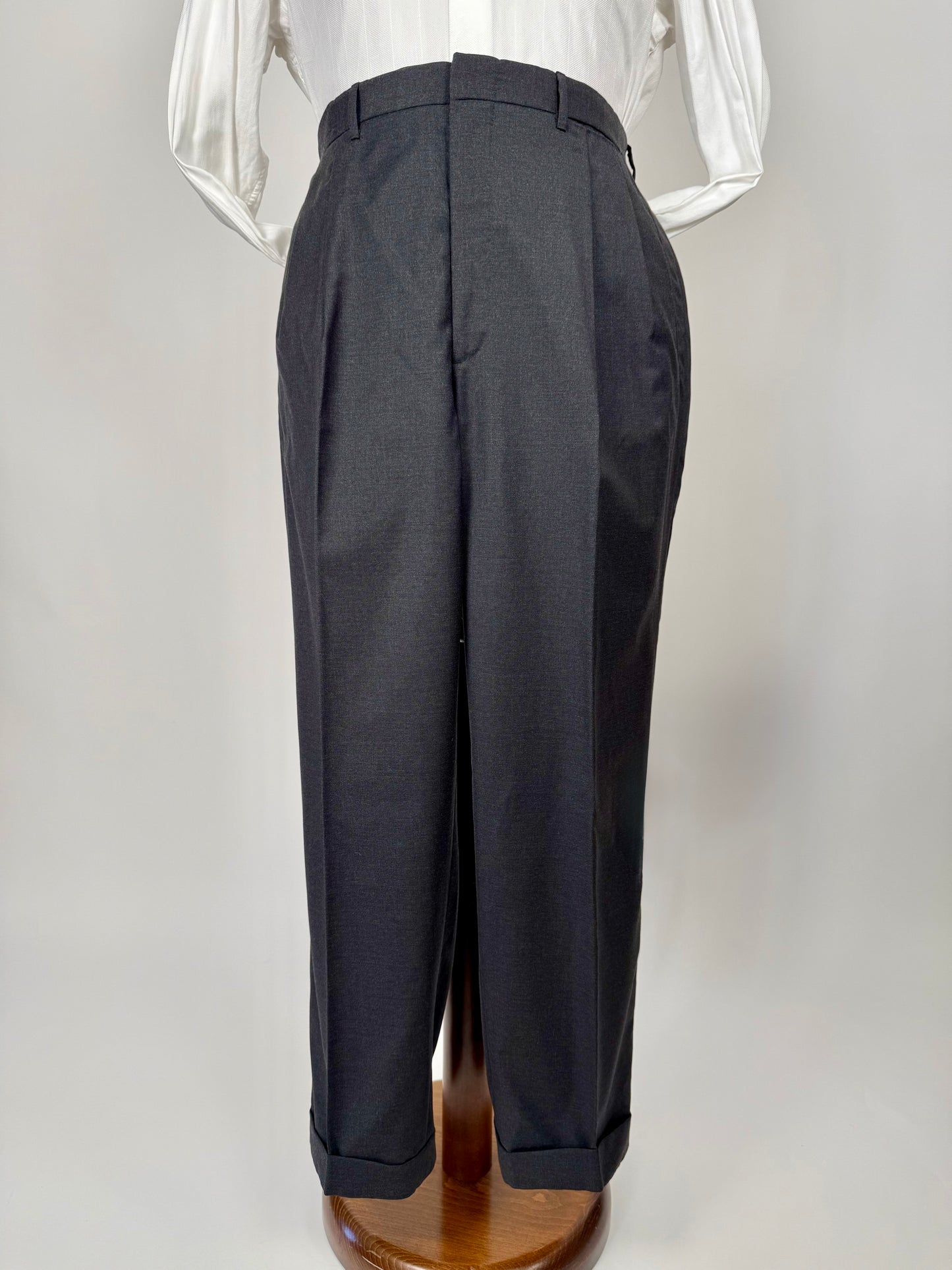 Completo sartoriale flanella pettinata grigio antracite - tg. 52/54, drop basso