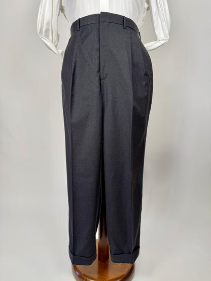 Completo sartoriale flanella pettinata grigio antracite - tg. 52/54, drop basso