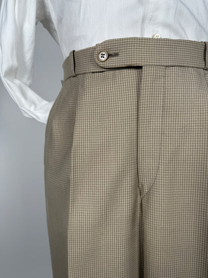 Pantaloni flanella pettinata pied-de-poule - tg. 48