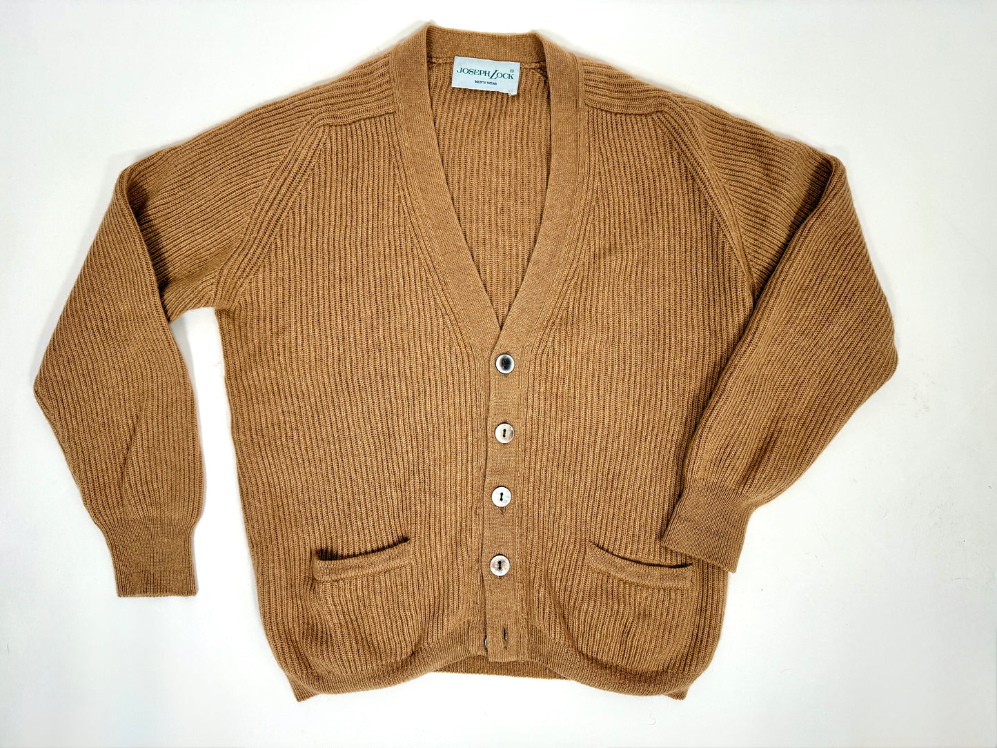 Cardigan costa inglese 100% cammello - M/L