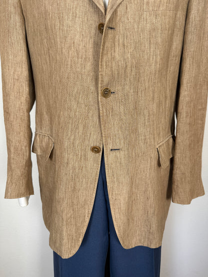 Giacca in puro lino color corda - tg. 52