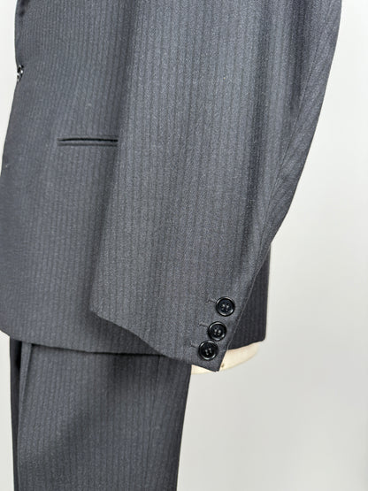 Completo sartoriale anni ‘50/‘60 monopetto revers a lancia - tg. 50 corta