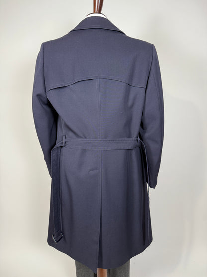 Cappotto/trench anni ‘70 in twill di lana - tg. 48-50