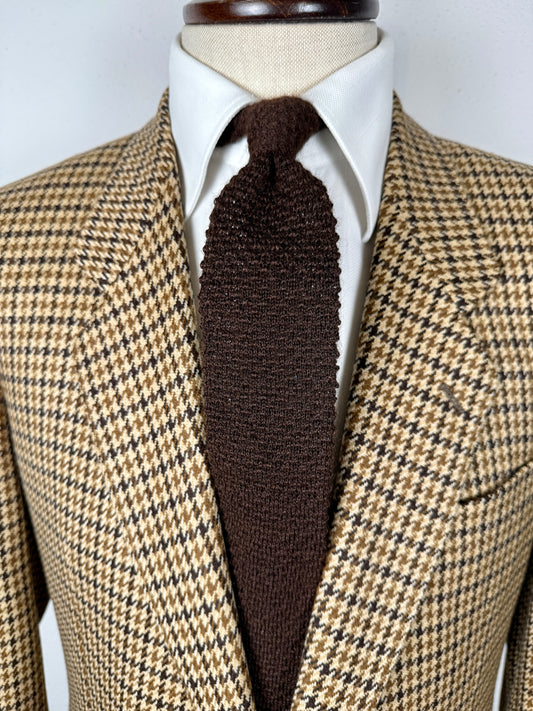 Cravatta inglese in maglia misto lana, alpaca, mohair