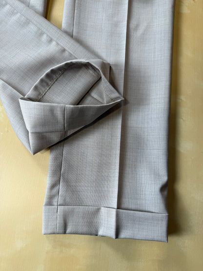 Pantaloni fresco lana beige sabbia anni ‘90 (NOS) - tg. 46