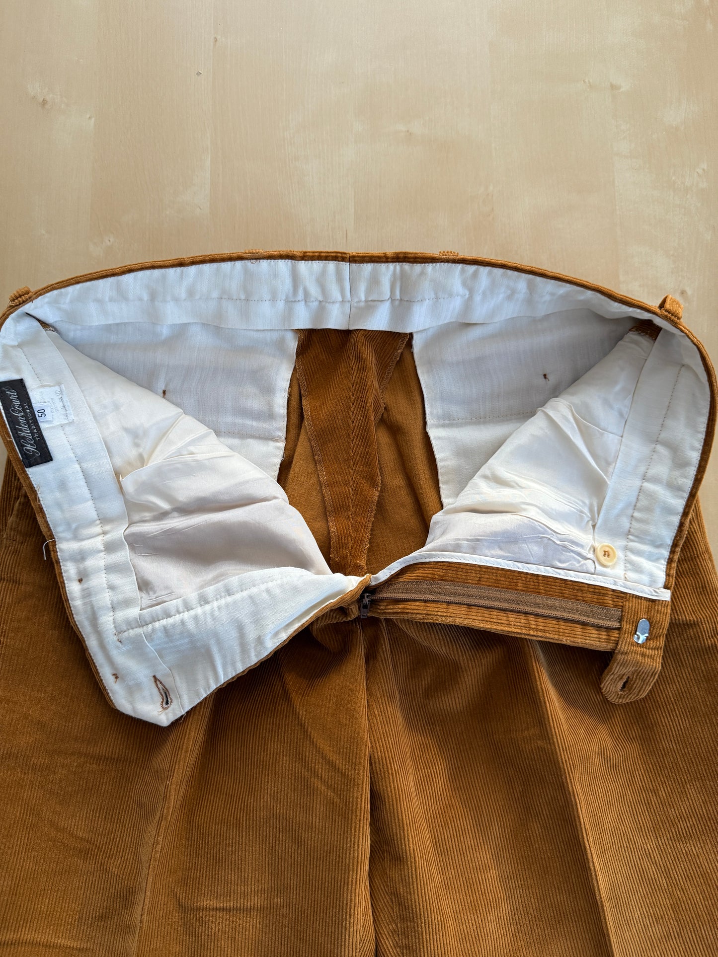 Pantaloni velluto a coste color ruggine - tg. 48