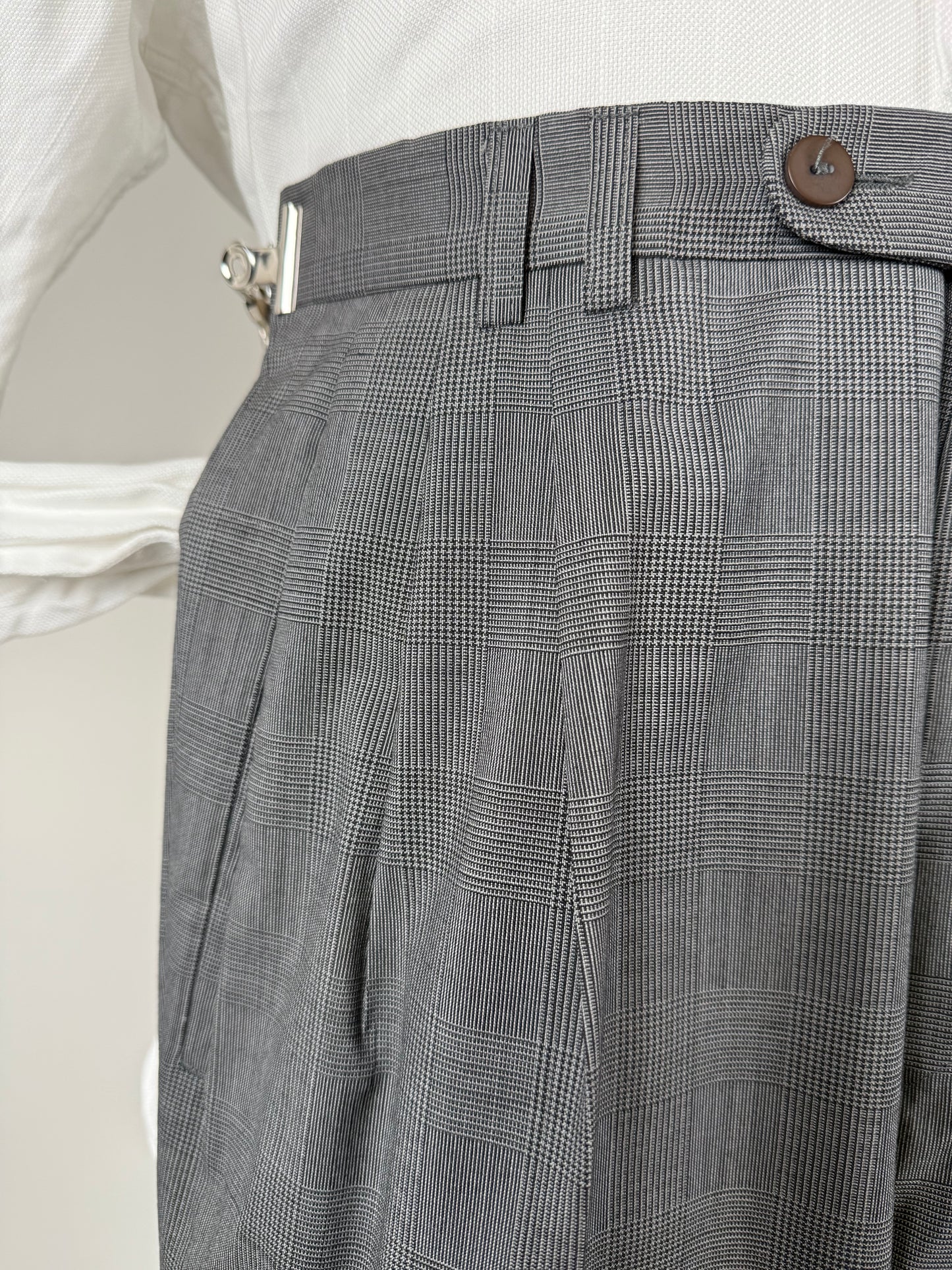 Pantaloni fresco lana principe di Galles anni '80 NOS - tg. 44/46