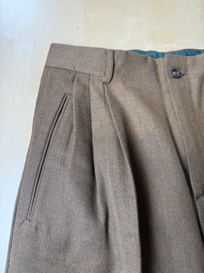 Pantaloni anni ‘80 color senape tripla pince (NOS) - tg. 44