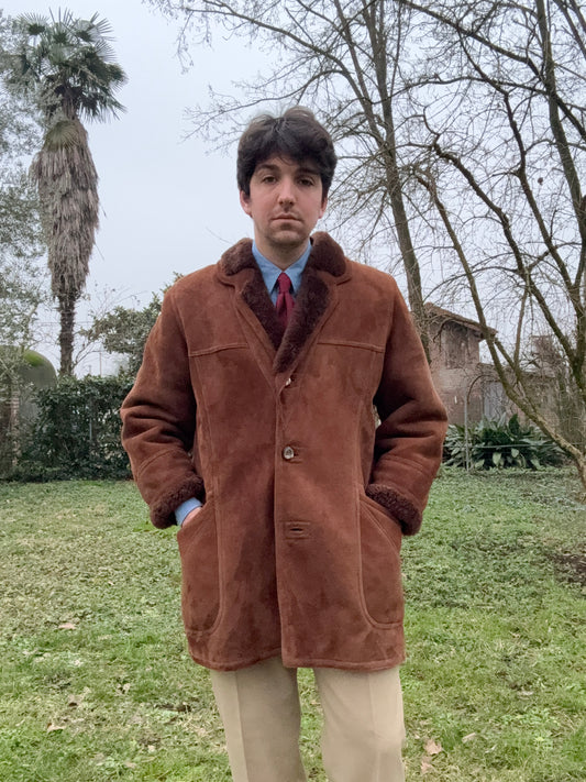 Shearling marrone anni ‘70 - tg. 50-52 (L)