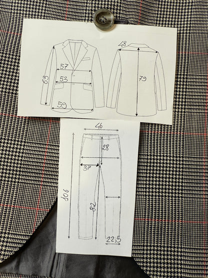 Completo sartoriale principe di Galles pettinato - tg. 52