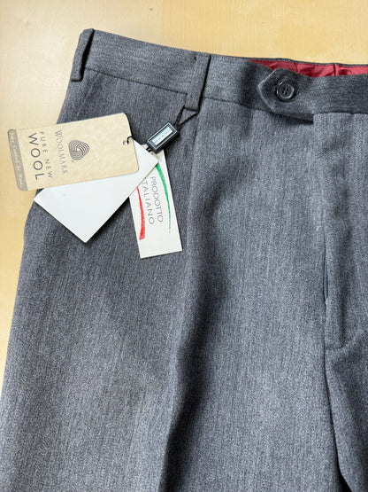 Pantaloni anni ‘90 flanella pettinata grigio medio (NOS) - tg. 50/52