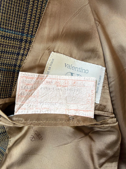 Giacca Valentino anni '80 principe di Galles verde - tg. 52