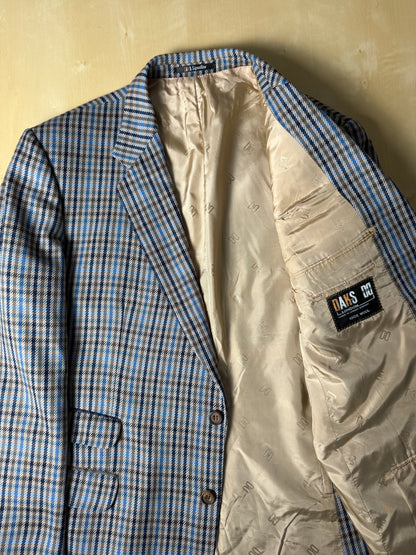 Giacca Daks check quadri blu made in UK - tg. 54/56