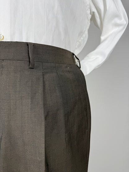 Pantaloni fresco lana marrone scuro - tg. 50