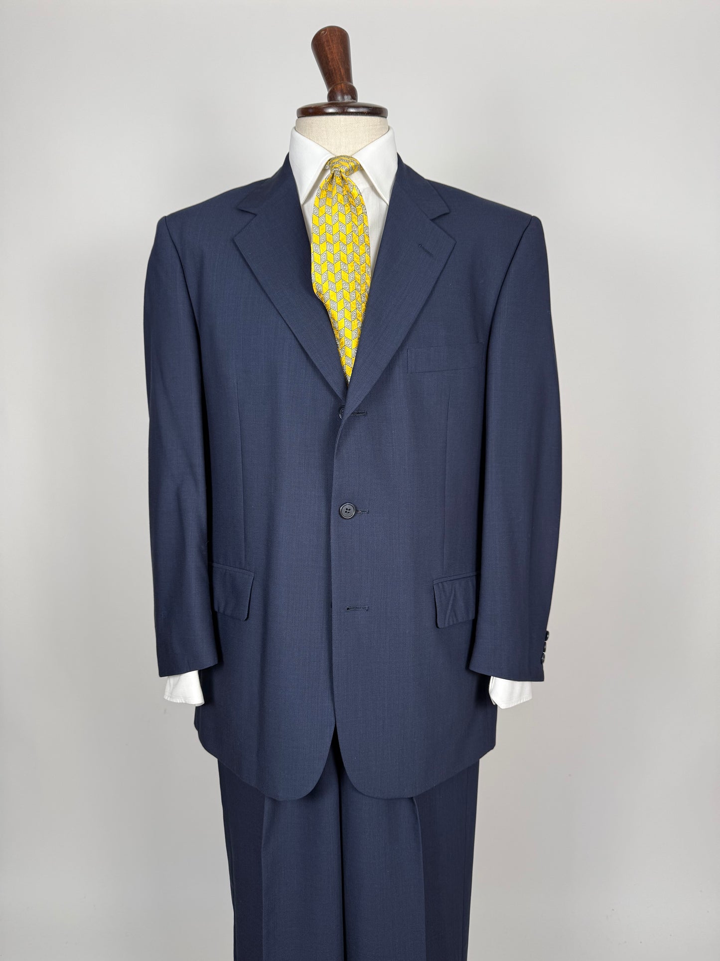 Completo fresco lana blu Trussardi anni '90 - tg. 50