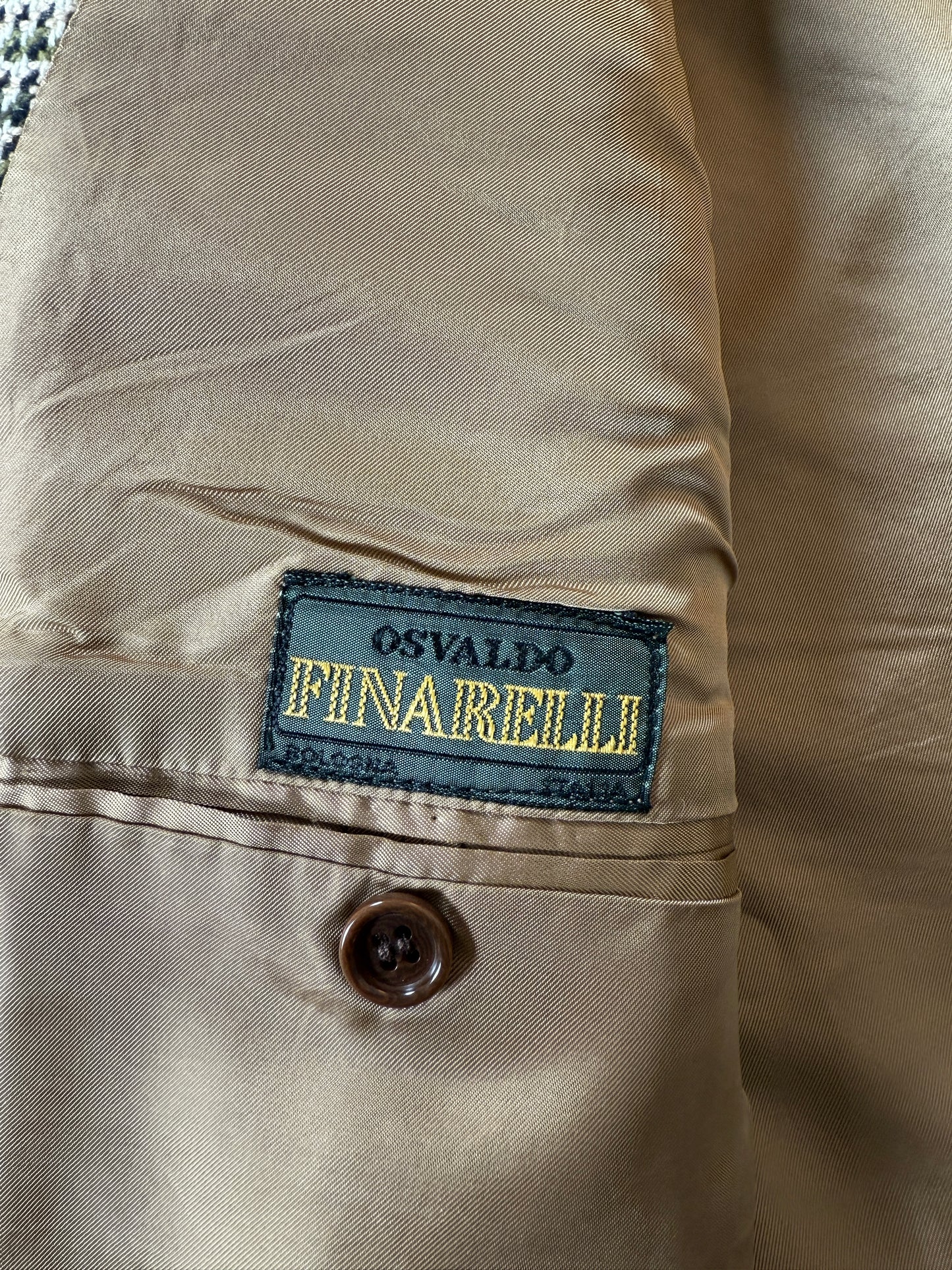 Giacca sartoriale in puro cashmere scozzese principe di Galles - tg. 46