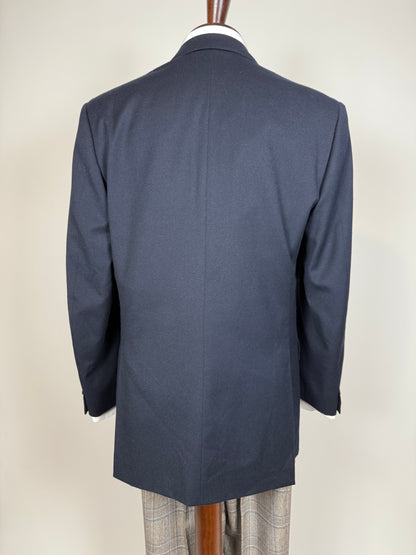 Giacca doppiopetto anni ‘80 flanella blu - tg. 50