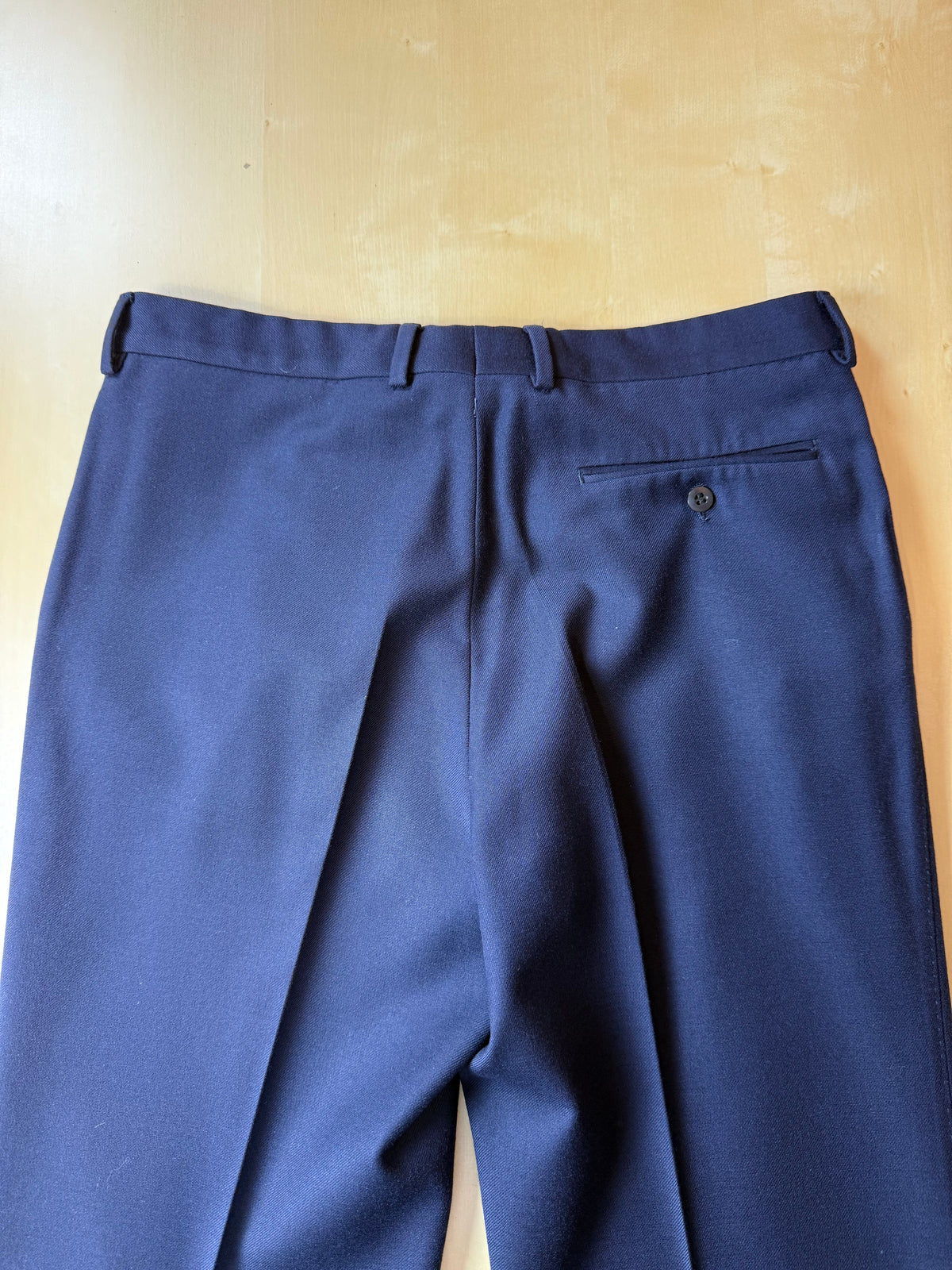 Completo doppiopetto anni '70 flanella blu - tg. 46
