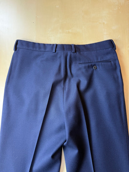 Completo doppiopetto anni '70 flanella blu - tg. 46