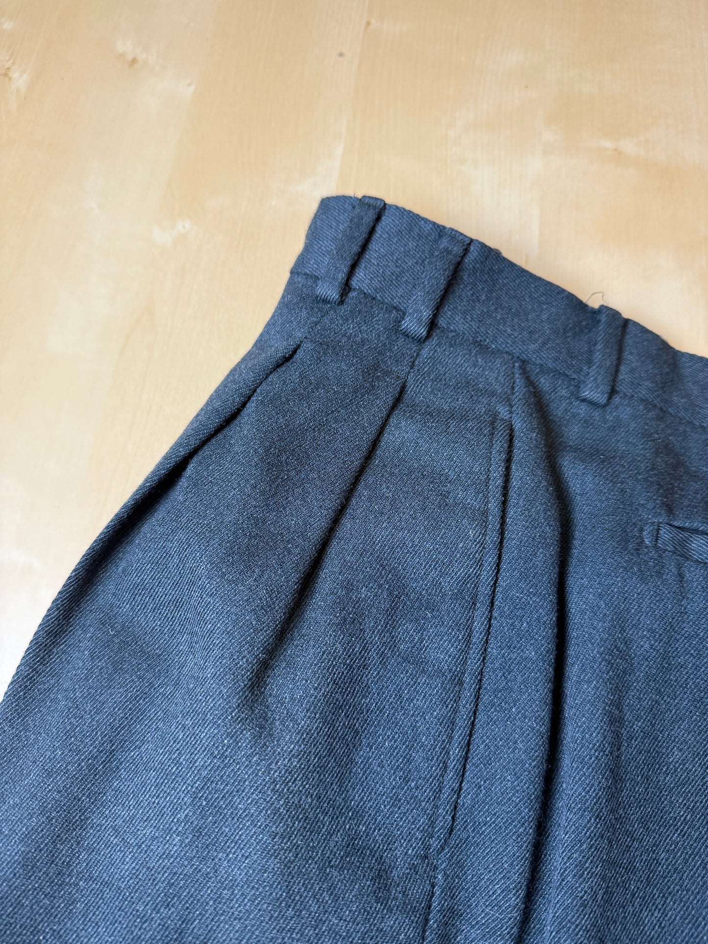 Pantaloni anni ‘80 flanella verde pino - tg. 52/54