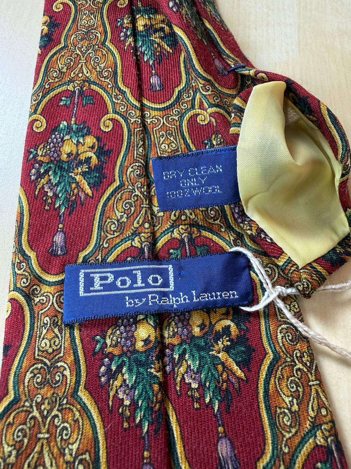 Cravatta Ralph Lauren in lana con decorazione barocca