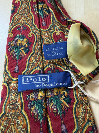 Cravatta Ralph Lauren in lana con decorazione barocca