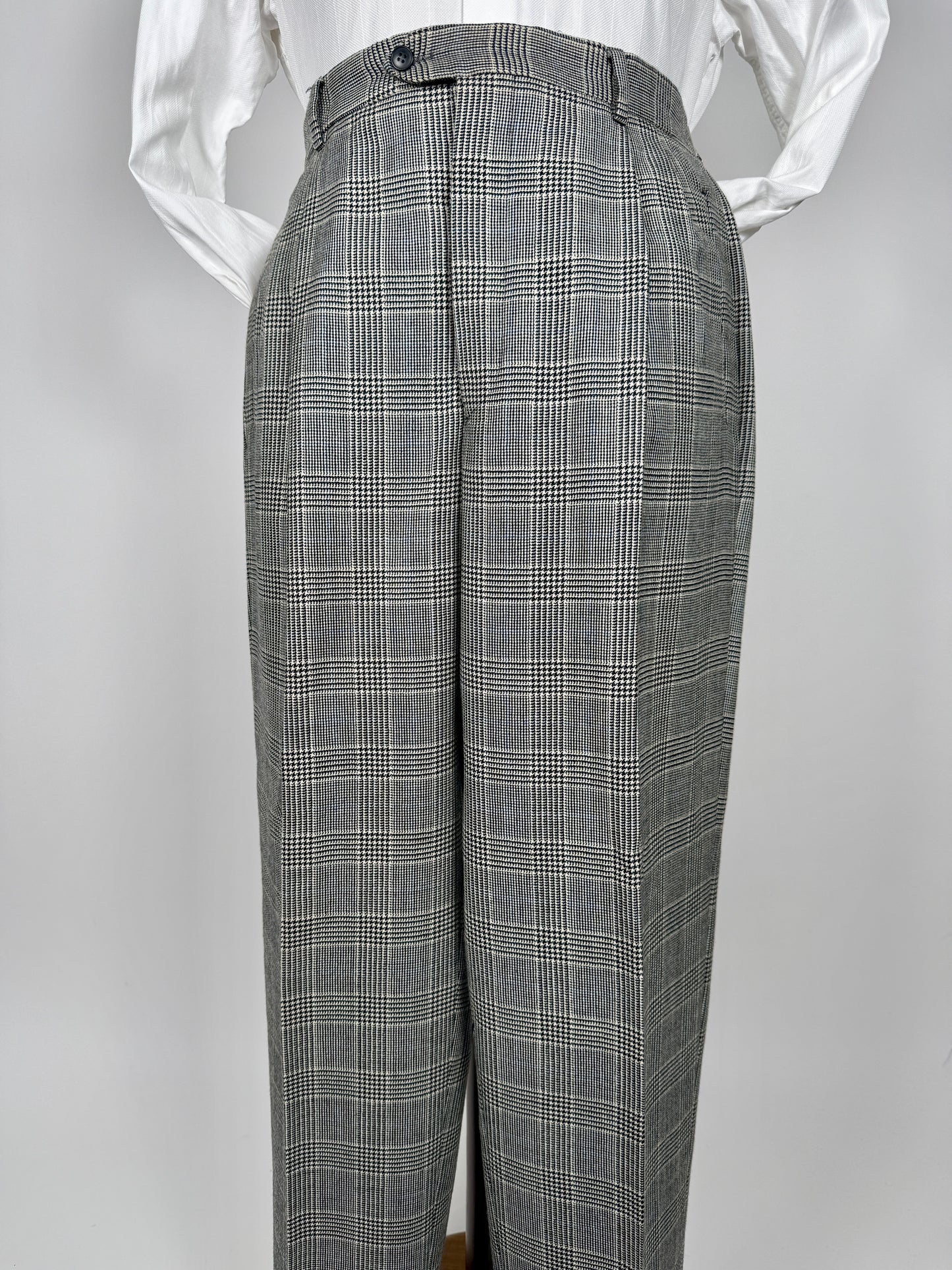 Pantaloni anni ‘80 flanella principe di Galles - tg. 52