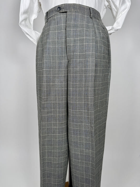 Pantaloni anni ‘80 flanella principe di Galles - tg. 52