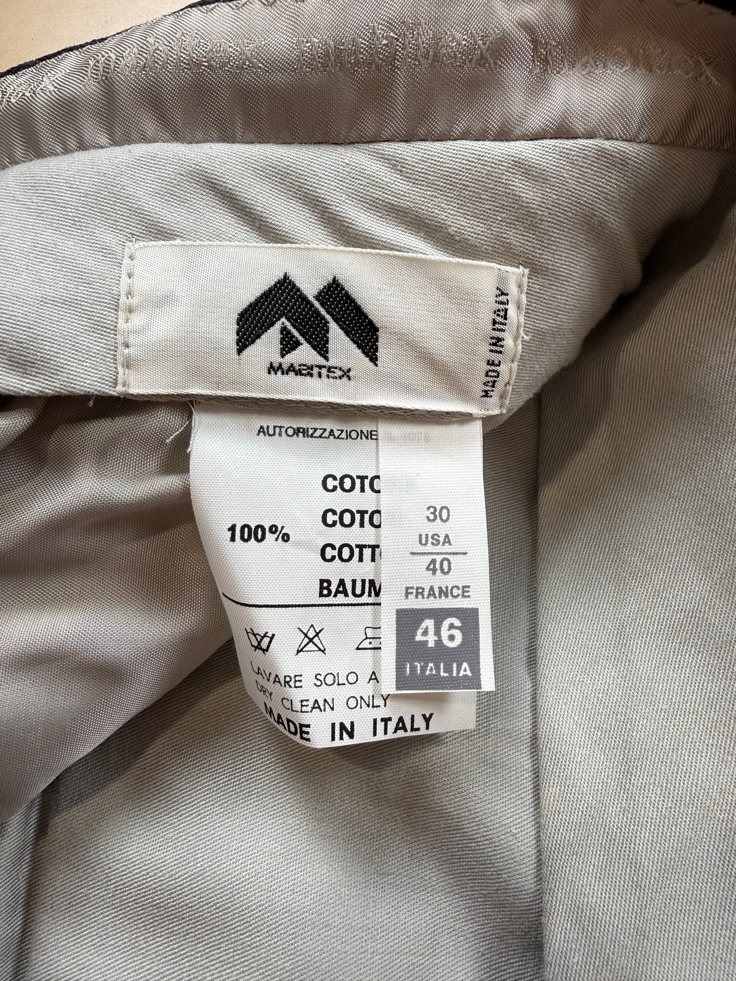 Pantaloni cotone fantasia jacquard anni '80 (NOS) - tg. 44/46