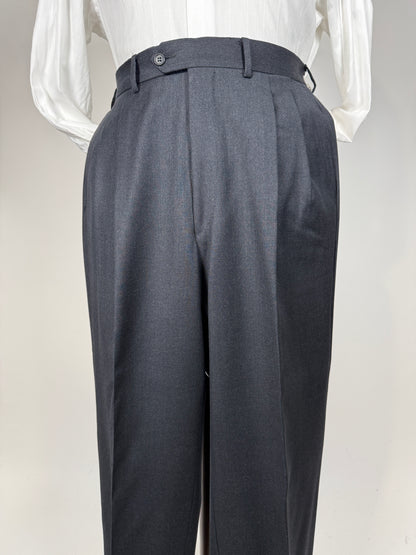 Completo Corneliani anni ‘90 flanella antracite - tg. 50/52
