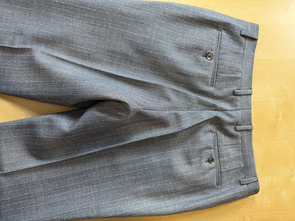 Completo anni ‘60 in grisaglia blu spinato - tg. 48