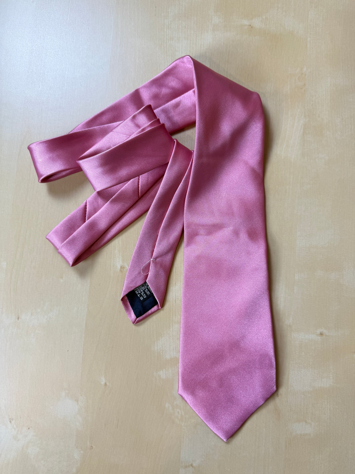 Cravatta Etro raso rosa tinta unita
