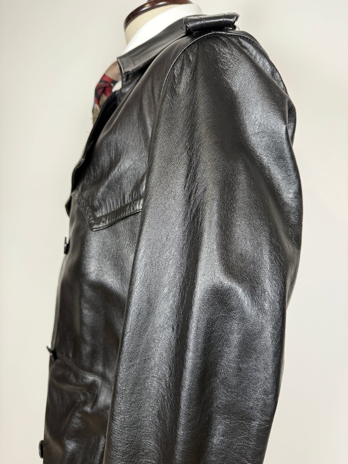 Trench anni ‘70 in pelle - tg. 44/46