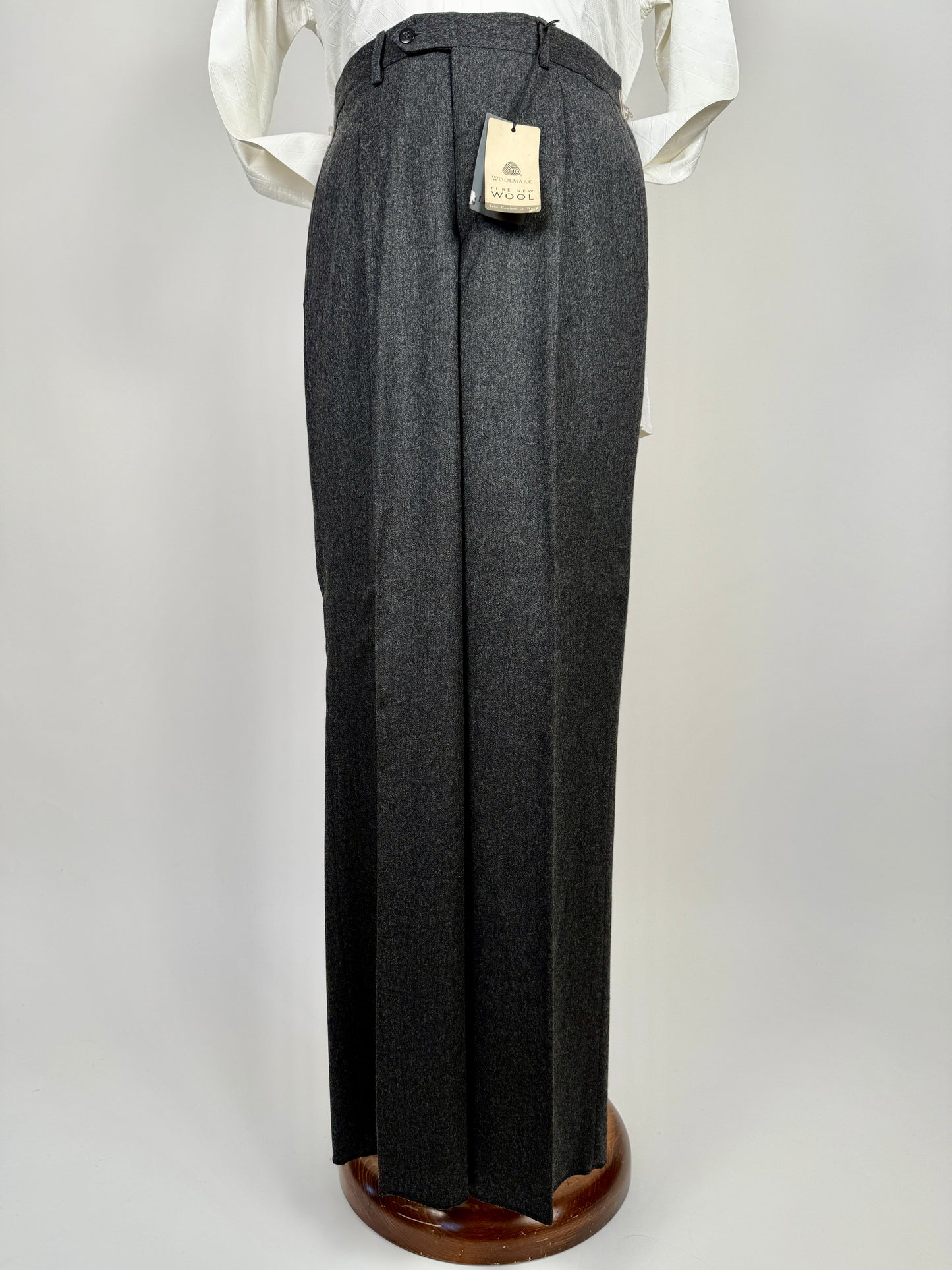 Pantaloni anni ‘90 flanella antracite (NOS) - tg. 46/48