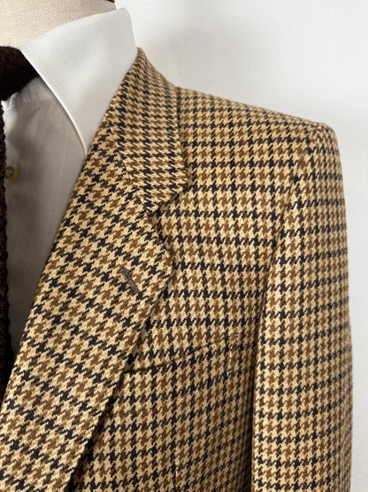 Giacca anni ‘80 in tessuto scozzese lana e cashmere pied-de-poule - tg. 48/50