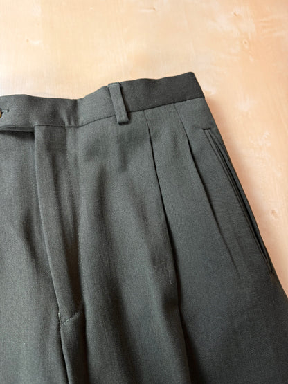 Completo anni '80 misto lana verde - tg. 48 drop alto