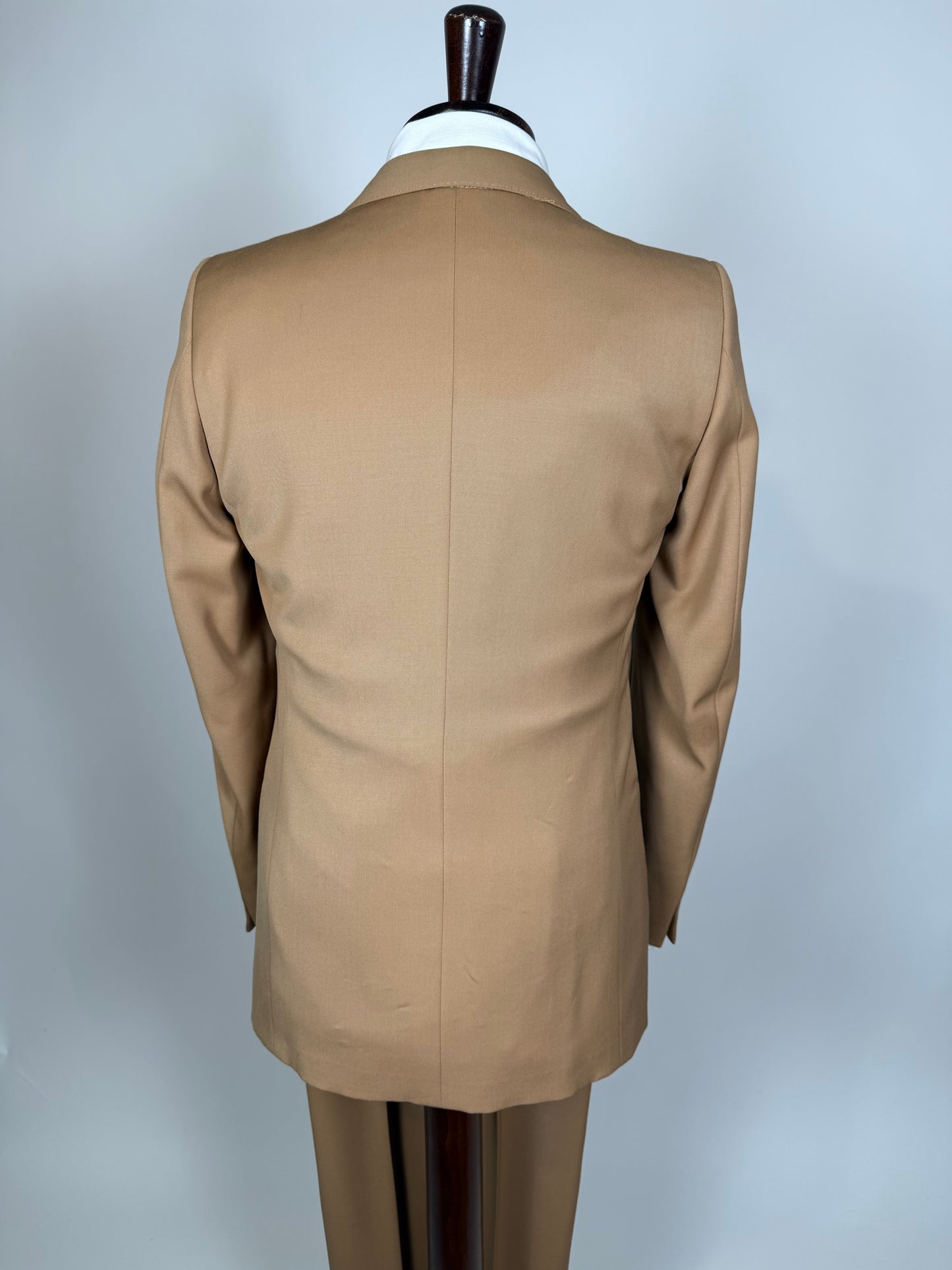 Completo 3 pezzi anni ‘70 twill pettinato beige - tg. 44