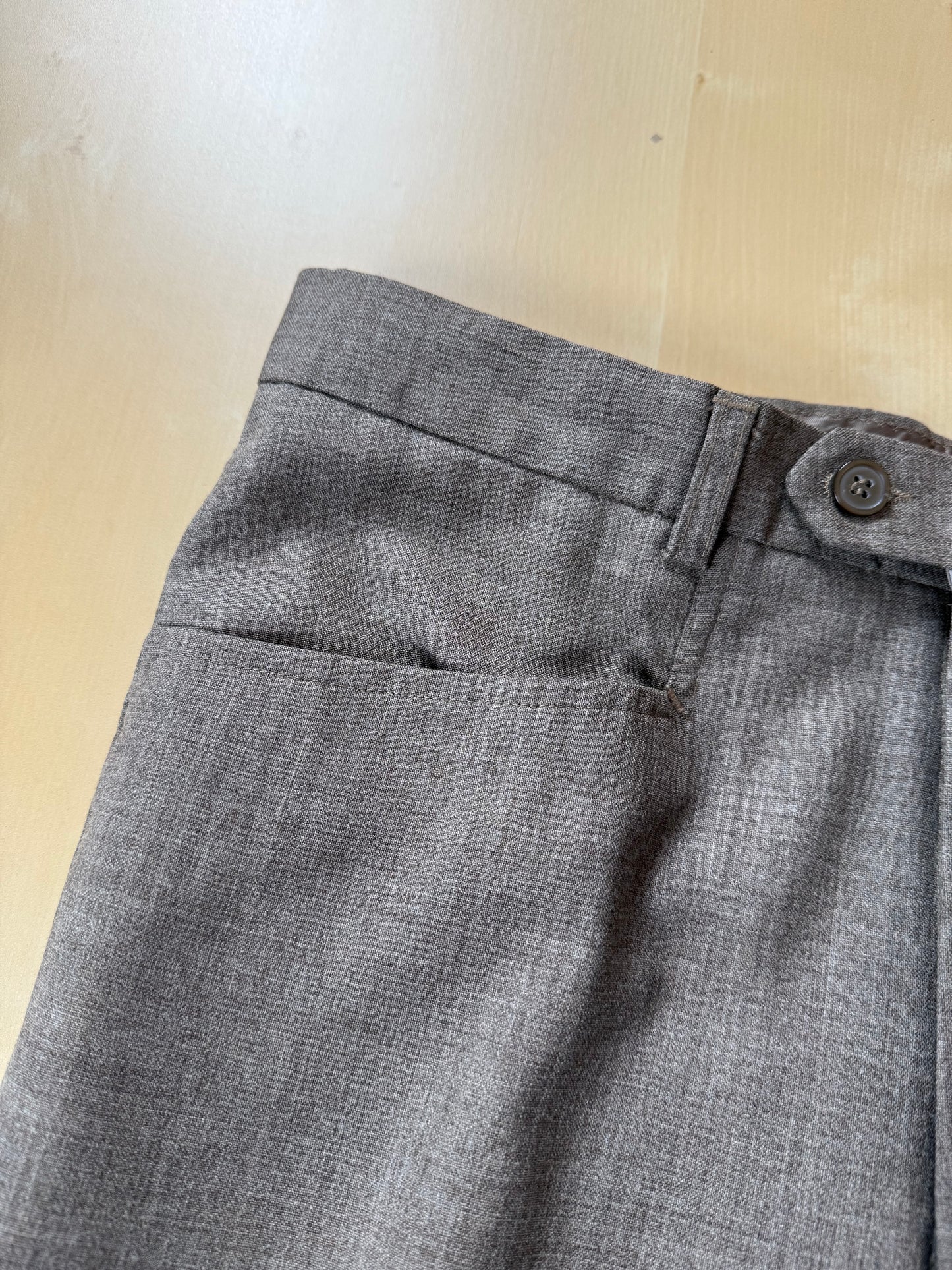 Pantaloni fresco lana marrone tabacco (NOS) - tg. 46