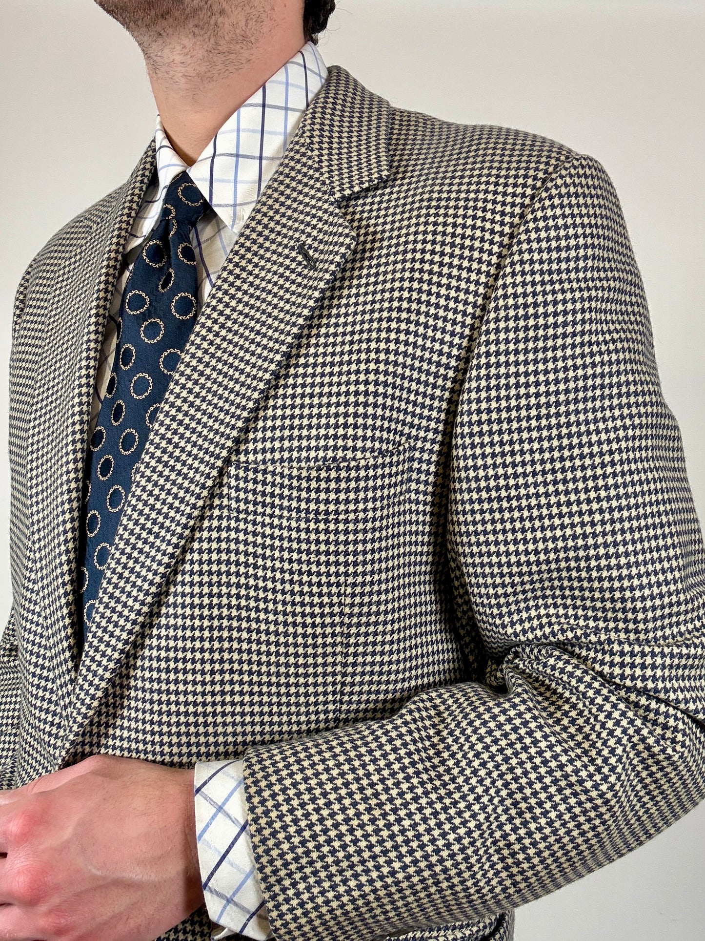 Giacca Hilton anni ‘80 100% cashmere pied-de-poule - tg. 50