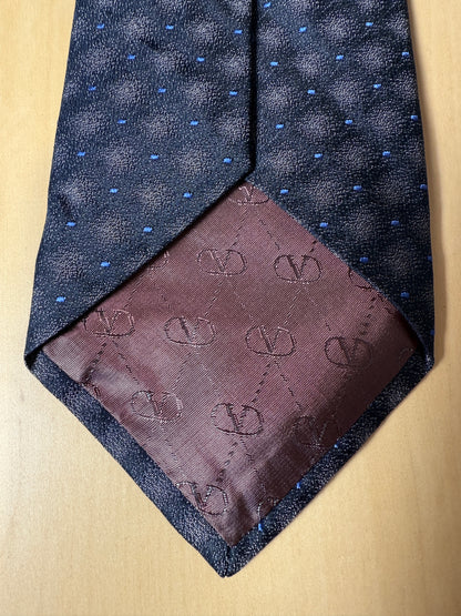 Cravatta Valentino grigio blu fantasia sfumata