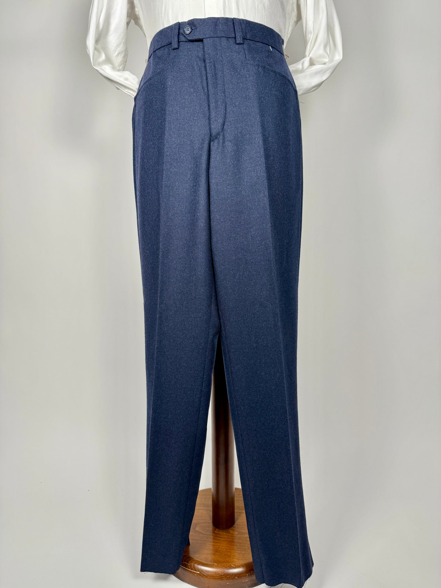 Pantaloni flanella blu tasche western (NOS) - tg. 48