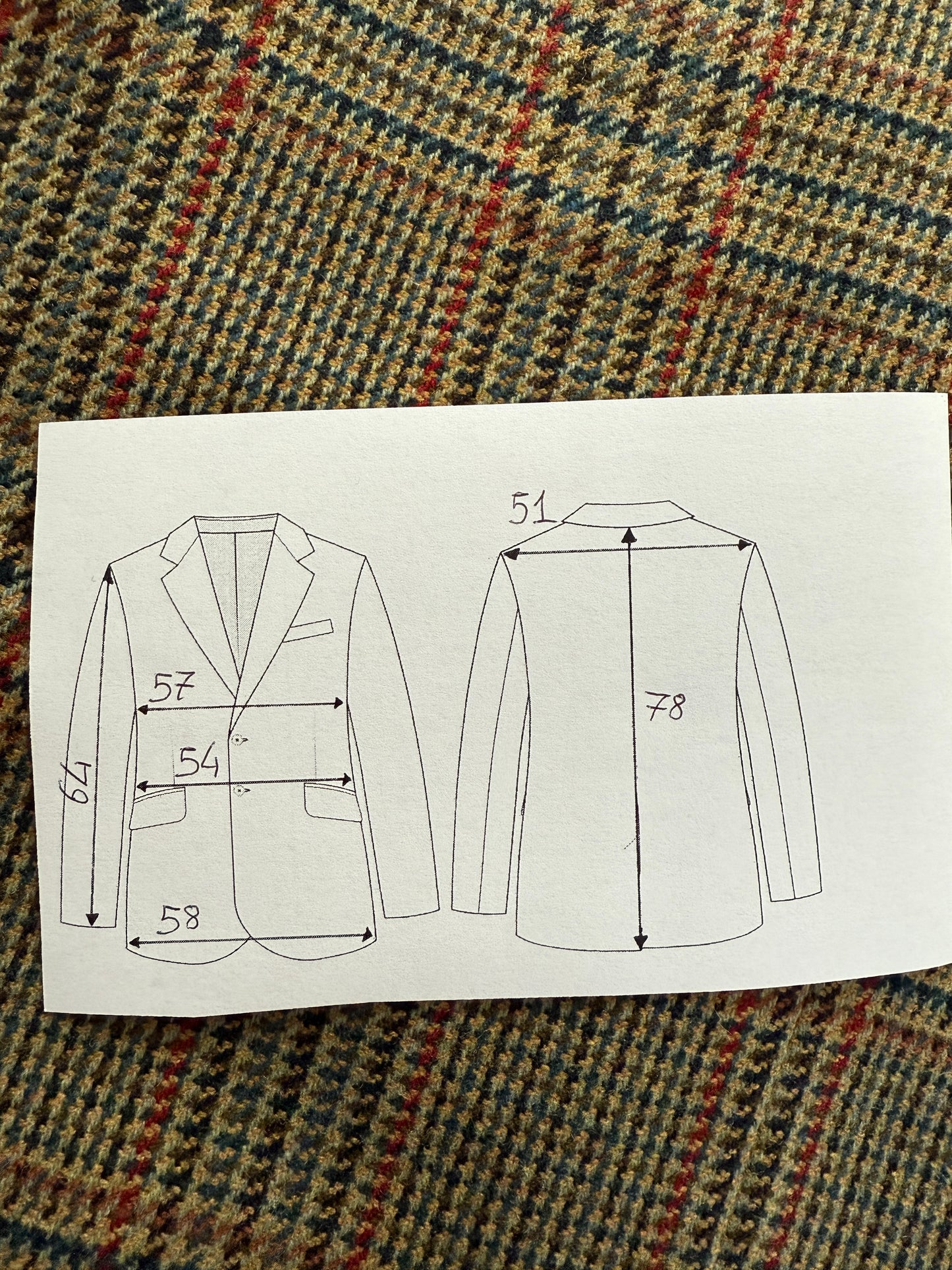 Giacca Hilton anni ‘80 principe di Galles lana e cashmere  - tg. 52