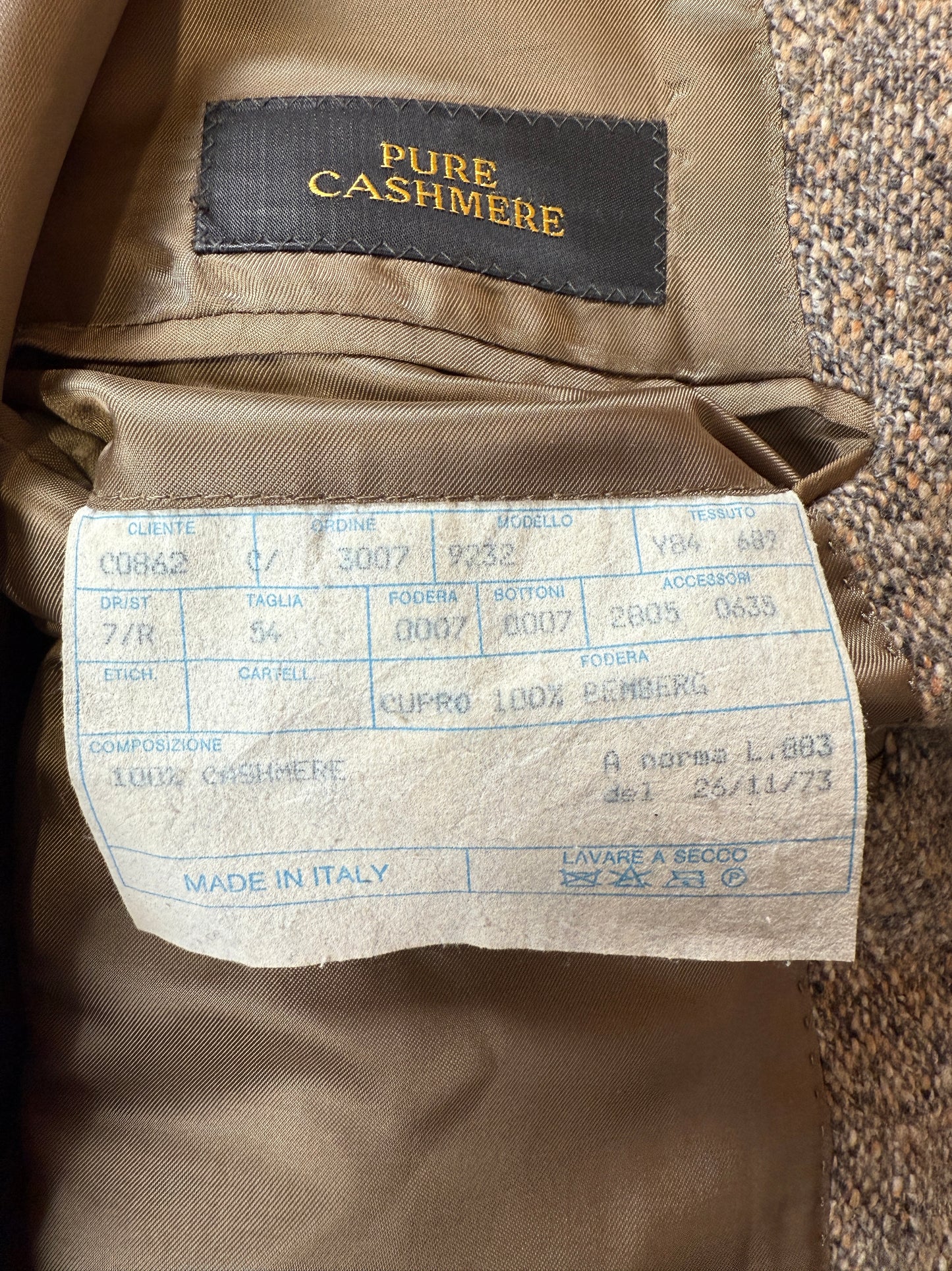 Giacca Postacchini in puro cashmere donegal - tg. 52/54