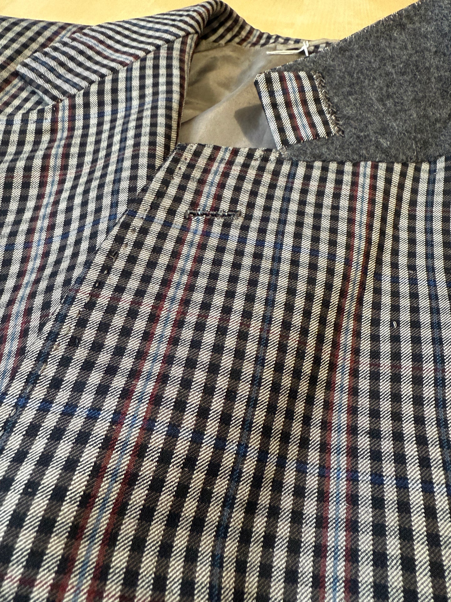 Giacca sartoriale in flanella pettinata check - tg. 50/52