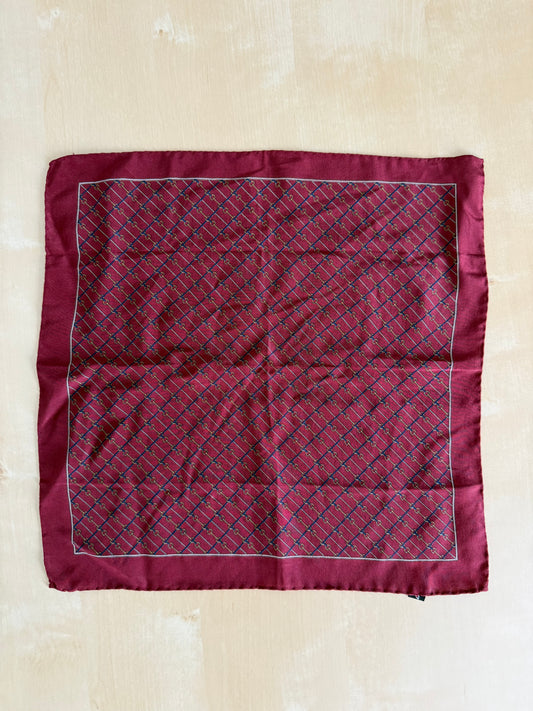 Pochette vintage bordeaux con morsetti