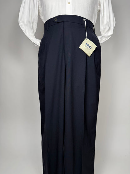 Pantaloni fresco lana stretch blu navy (NOS) - tg. 52/54