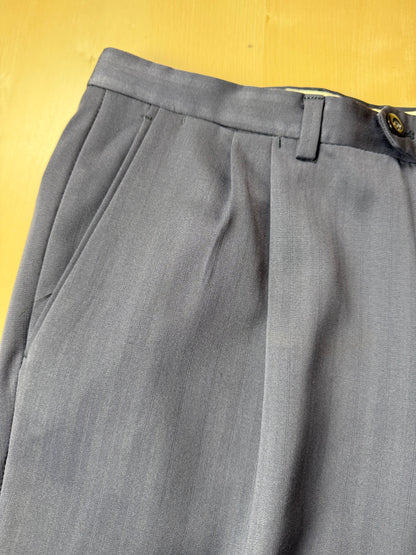 Pantaloni anni ‘80 lana pettinata trama spigata - tg. 52