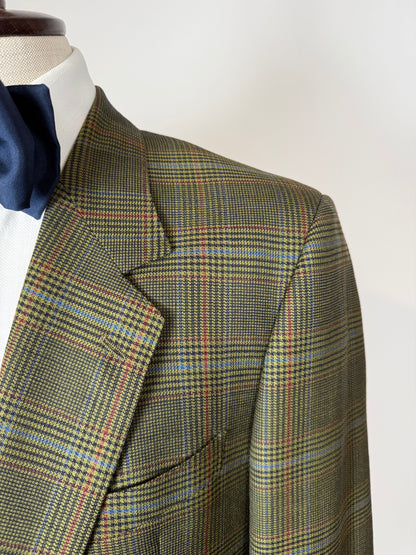 Giacca Valentino anni ‘80 hopsack principe di Galles verde - tg. 50/52